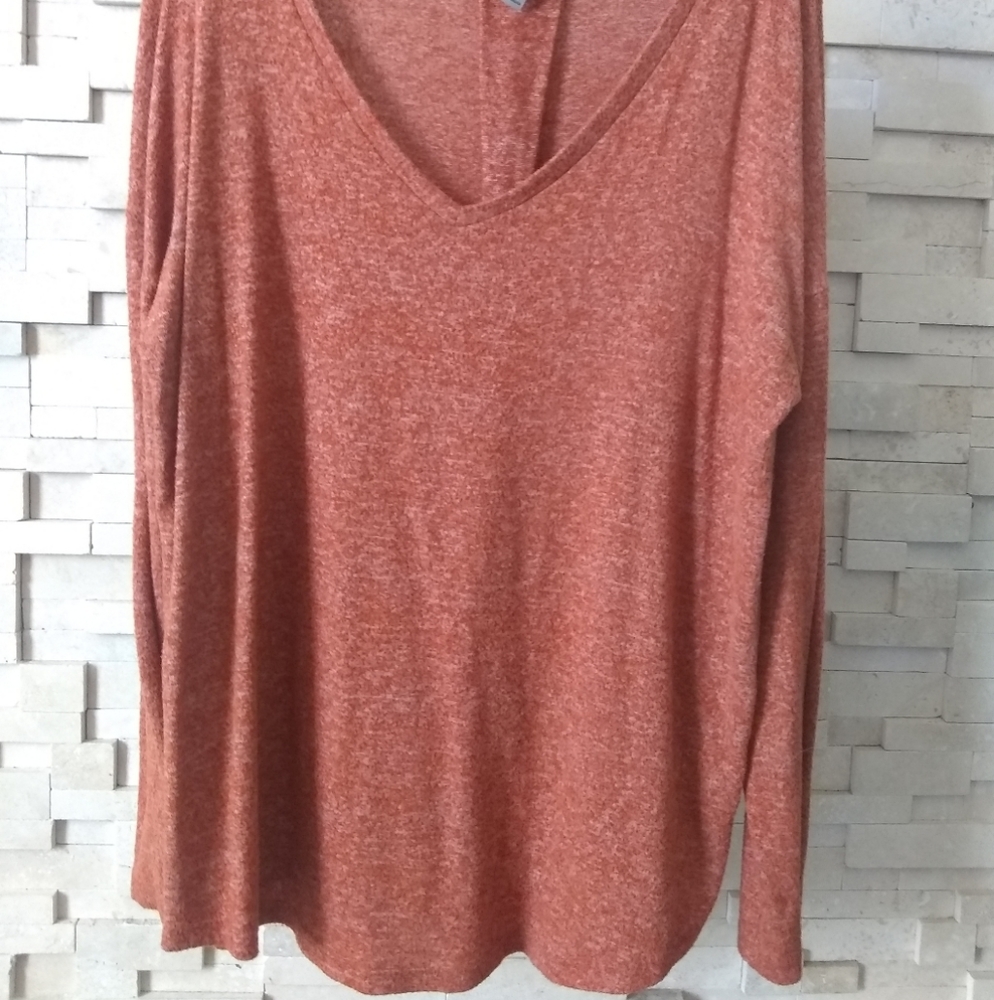 Rust Colored Soft Knit Top
